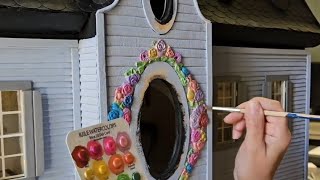 Adding Paperclay Flower Detail to the Dollhouse [upl. by Nettie]