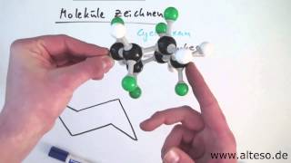 Sesselkonformation richtig zeichnen Cyclohexane und Zucker [upl. by Gardia]