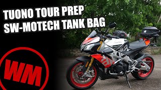 Aprilia Tuono V4 1100  SWMOTECH PRO Tank Bags for Touring [upl. by Drida]