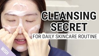 A Perfect Facial Cleansing Secret for Daily Skincare Routine  Wishtrend TV [upl. by Gosser137]