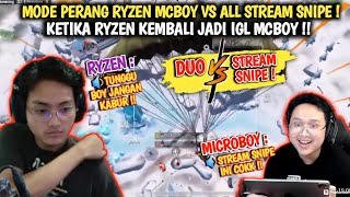 MODE PERANG  RYZEN MCBOY VS ALL STREAM SNIPE DI EVEN RPA 10 PUBG DUO TENGIK PANIKK KAH [upl. by Chappie217]