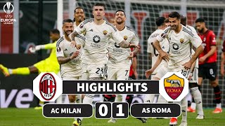 Milan vs Roma  01  Highlights  UEFA Europa League [upl. by Melleta]