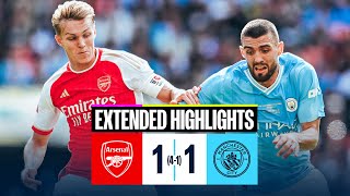 EXTENDED HIGHLIGHTS  Arsenal 11 Man City  Defeat on penalties in Community Shield [upl. by Maurice581]