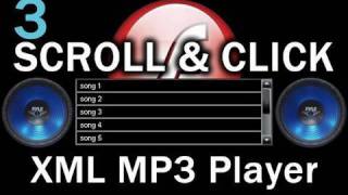 3 Flash Scroll and Click Songs MP3 Playlist Player Actionscript 30 XML Tutorial [upl. by Delanie]