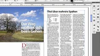 Neu in InDesign CS5 Über und in mehreren Spalten [upl. by Oemac]