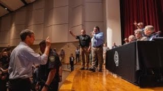 Beto ORourke interrupts Gov Abbotts press conference about Uvalde school shooting [upl. by Caves218]