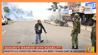 Meets James Mbugua Nakurus warrior with disability on the front line of antigovernment protests [upl. by Marilin]