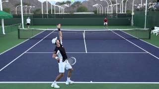 N Djokovic Serve in Slow Motion [upl. by Readus]