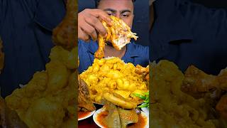 Very Spicy Big Chicken Leg Curry Eating eating eatingasmr mukbang shortvideo reelsvideo food [upl. by Halbeib993]