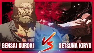 😈 KENGAN ASHURA  Setsuna Kiryu vs Gensai Kuroki en latino 2 Temporada [upl. by Felicie]