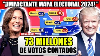 ¡¡¡INCREÍBLES RESULTADOS DE VOTACIÓN TEMPRANA ¡Impactante Mapa Electoral 2024 Kamala vs Trump [upl. by Yednil]