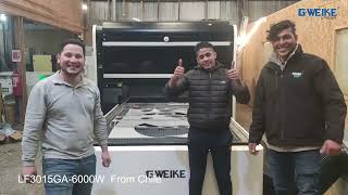 Gweike Laser LF3015GA 6000W Customer Feedback From Chile [upl. by Nnyl353]