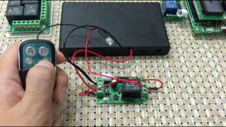 How to use 1 Channel DC 12V 433MHz Remote Control Switch with 4 button RF Wireless remote control [upl. by Naujad18]