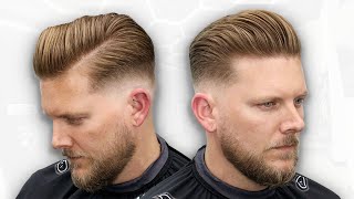 MUST SEE 👀 Skin Fade Pompadour Tutorial [upl. by Oiraved]