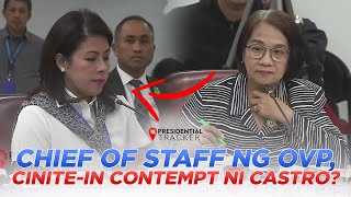 POWER TRIPPING AT ITS FINEST  Chief of Staff ng OVP cinitein contempt ni Rep France Castro [upl. by Adigirb]