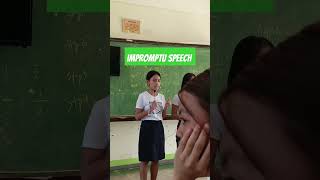 IMPROMPTU SPEECH Senior High School impromptuspeaking impromptu [upl. by Benedick]