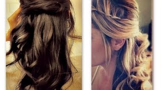 ★HAIR TUTORIAL CUTE HAIRSTYLES WITH TWIST WATERFALL BRAID FOR MEDIUM LONG HAIR  CURLY HALFUP UPDO [upl. by Meter]