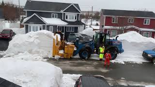 Snow Trimming from Newfoundland Snowmageddon 2020 90cm [upl. by Battista]