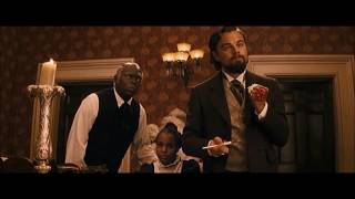 DJANGO UNCHAINED 2012 Scene quotThe right NggerquotCalvin snaps [upl. by Darnoc]