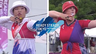 Tan YaTing v Naomi Folkard – recurve women 2nd round  Tokyo 2020 Olympic Test [upl. by Laucsap]