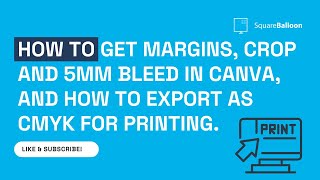 How to get Margins Crop and 5mm Bleed in Canva and how to export as CMYK for printing [upl. by Ahsennek146]