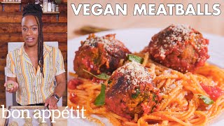 Chrissy Makes Vegan Meatballs  From the Home Kitchen  Bon Appétit [upl. by Ardnoed]