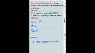 Probability of Non Mutually Exclusive Events shortsyoutube shorts shortvideo maths probability [upl. by Nosnev]