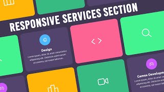 Responsive Services Section using Html amp CSS  Our Services Website Page Design [upl. by Einre]