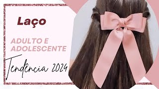 LAÇO ADULTO COM PONTAS 🎀🎀 tendência 2024👌 fácil [upl. by Ttevy]