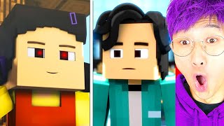 CRAZIEST MINECRAFT SQUID GAME ANIMATIONS EVER LANKYBOX REACTION [upl. by Mellitz583]