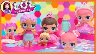 LOL Surprise Dolls Wave 2 Mermaid Twin Babies Ultra Rare in Barbie Pool Kids Toys [upl. by Sotos]