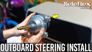 Outboard Steering System Install  NFB SafeT II  Jon Boat Side Console Conversion Part 3 [upl. by Xuaegram]