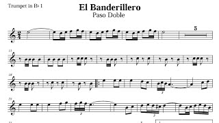 banderillero pasodoble partitura trompeta 🎺 [upl. by Proulx]