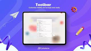 Scrollable Toolbar Tips for CollaNote 30 [upl. by Eelymmij]