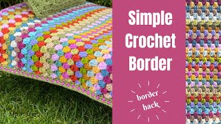 THIS IS THE SIMPLEST CROCHET BORDER YOU WILL EVER MAKE  linen Stitch Crochet Border [upl. by Anihsit429]