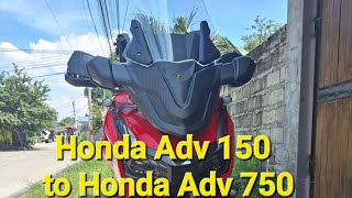 Honda Adv 150  160 to Honda Adv 750 Mask [upl. by Nnoryt]