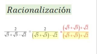 Racionalizacion con tres raices en el denominador [upl. by Krisha523]