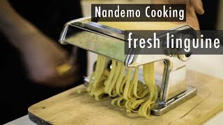 Homemade Linguine Noodles  Nandemo Cooking [upl. by Nitsirt]