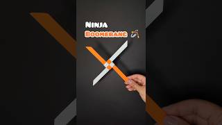 DIY  Easy Paper Ninja Boomerang 🪃  Ninja Paper Craft shorts diy craft [upl. by Haidebez]