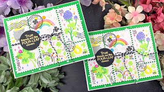 Lucky Friend Postage Collage Cards  Waffle Flower Crafts [upl. by Ailito]