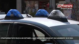 STRAPPARONO FINTO ROLEX A UN COETANEO 4 BABY RAPINATORI DENUNCIATI DAI CARABINIERI  19112024 [upl. by Imas201]