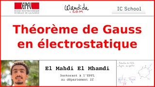 Théorème de Gauss en électrostatique  El Mahdi El Mhamdi [upl. by Egres]