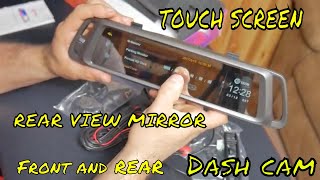 Touch screen rear view mirrorDASH CAM REVIEW AND INSTALL [upl. by Aicatsana]