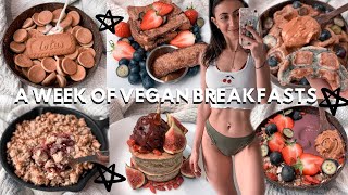 FULL WEEK OF HIGH PROTEIN VEGAN BREAKFAST IDEAS amp 10K SUB GIVEAWAY [upl. by Anitsuga]