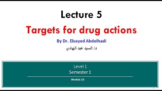 Lecture 5  Targets for drug actions and doseresponse Curve Dr Elsayed Abdelhadi 2023  2024 [upl. by Airtal]