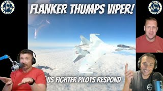 Crazy Flanker Intercepting a Viper  Fighter Pilots React [upl. by Navar]