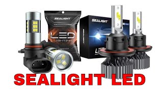 SEALIGHT LED Headlight and Fog light bulb Review and Installation on S197 Ford Mustang comparison [upl. by Refanej]