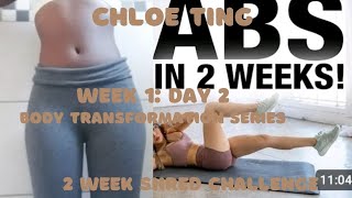 ABS in 2 weeks  CHLOE TING 2 week shred challenge  Week 1 Day2 [upl. by Armillia844]