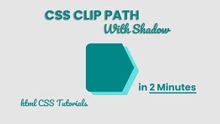 CSS Clip Path with Shadow  CSS Box Shadow Clip Path [upl. by Andy]