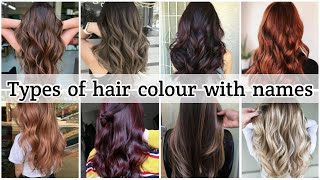 Types of hair colour with names • Hair colour for Indian skin tone • STYLE POINT [upl. by Wassyngton]